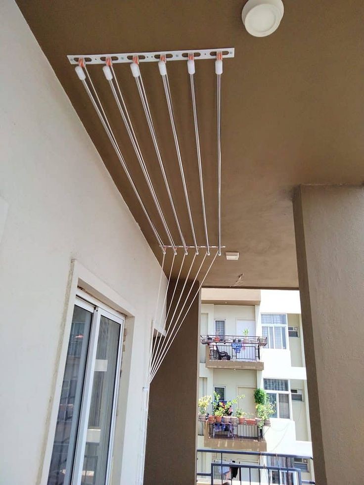 Cloth Hangers installation in Bengaluru by Sarathi Safety Nets